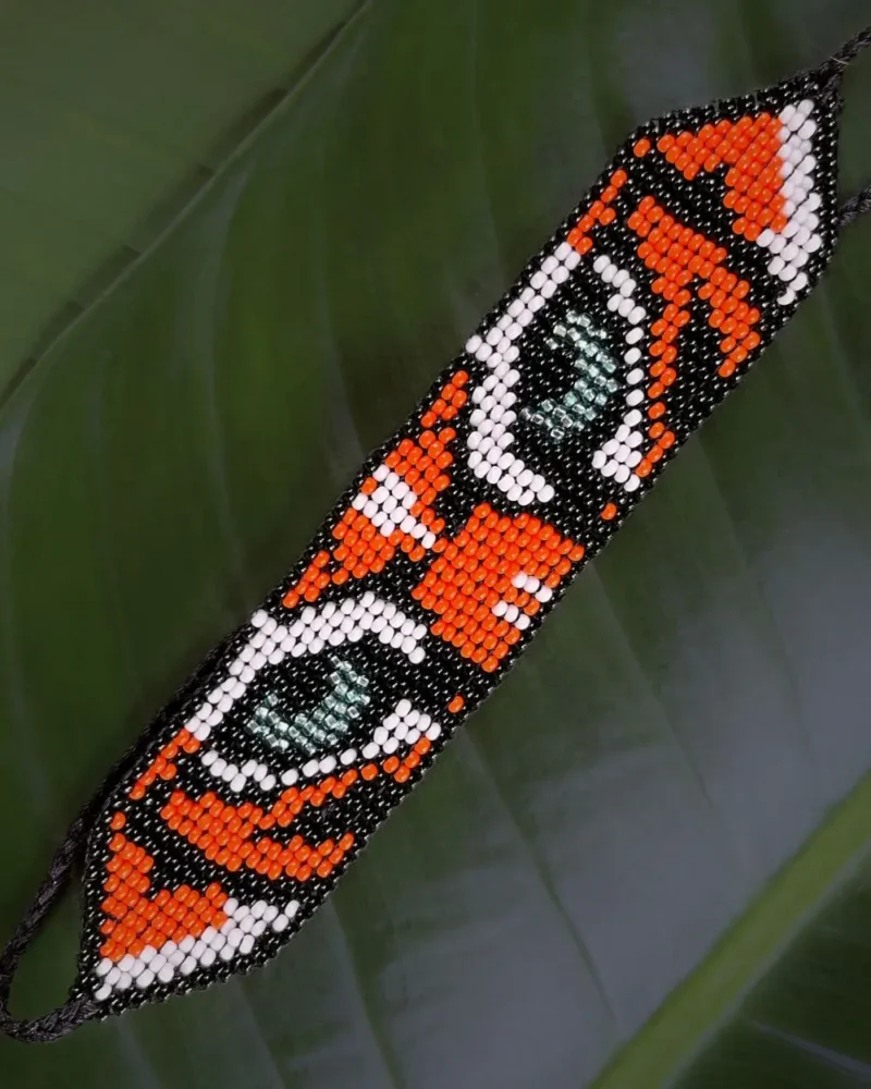 Náramek "Oko jaguára" oranžový